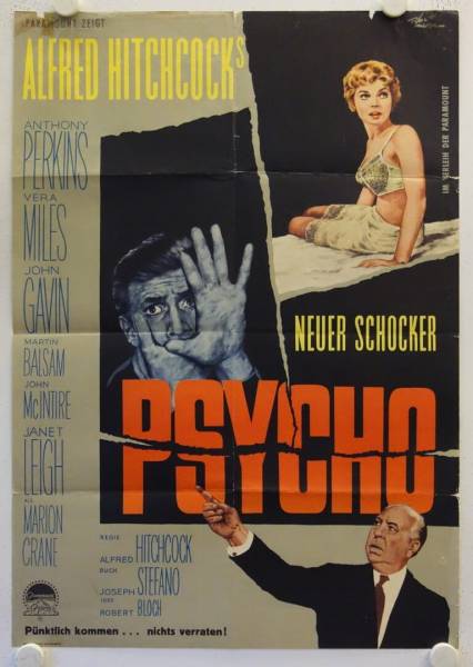 Psycho original release german movie poster